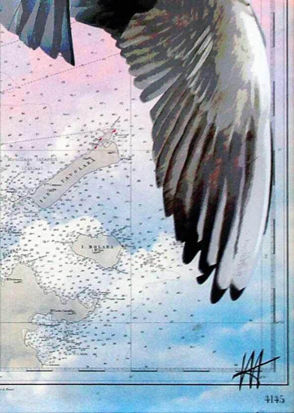 Tableau sur Plexiglass - Voyage /3 - créé par Jean-Jacques Venturini, artiste peintre à Antibes, French Riviera